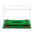 thumbnail image 5 of Deluxe Clear Acrylic Mini - Miniature (not Full Size) Football Display Case with Red Risers and Turf Base (A005-RR), 5 of 7
