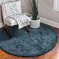 thumbnail image 1 of Unique Loom 3145914 8 x 8 ft. Davos Shag Round Rug, Marine Blue, 1 of 1