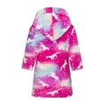 thumbnail image 3 of Girls Fleece Hooded Robes, 2-12 Years Warm Cartoon Printed Bath Robe for Kids Soft Fuzzy Bathrobe for Gifts, 3 of 10