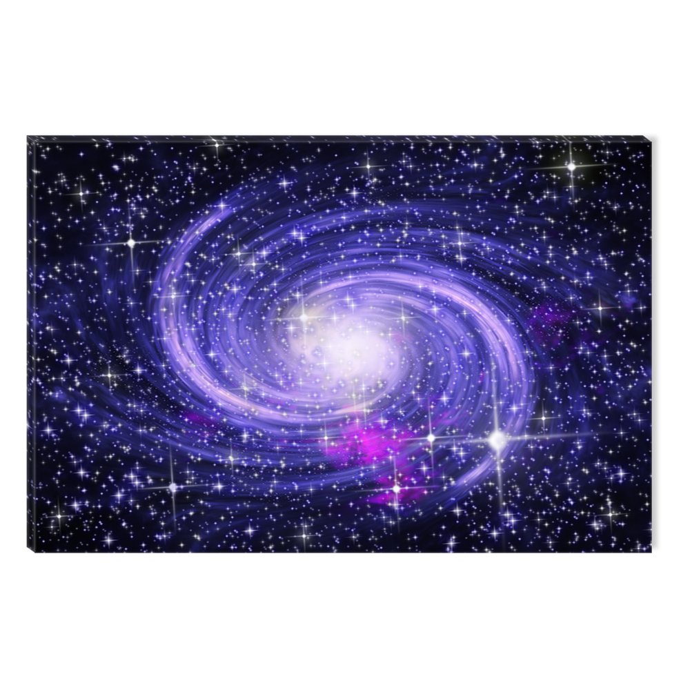 Startonight Canvas Wall Art Amzing Blue Galaxy Universe Abstract , Dual