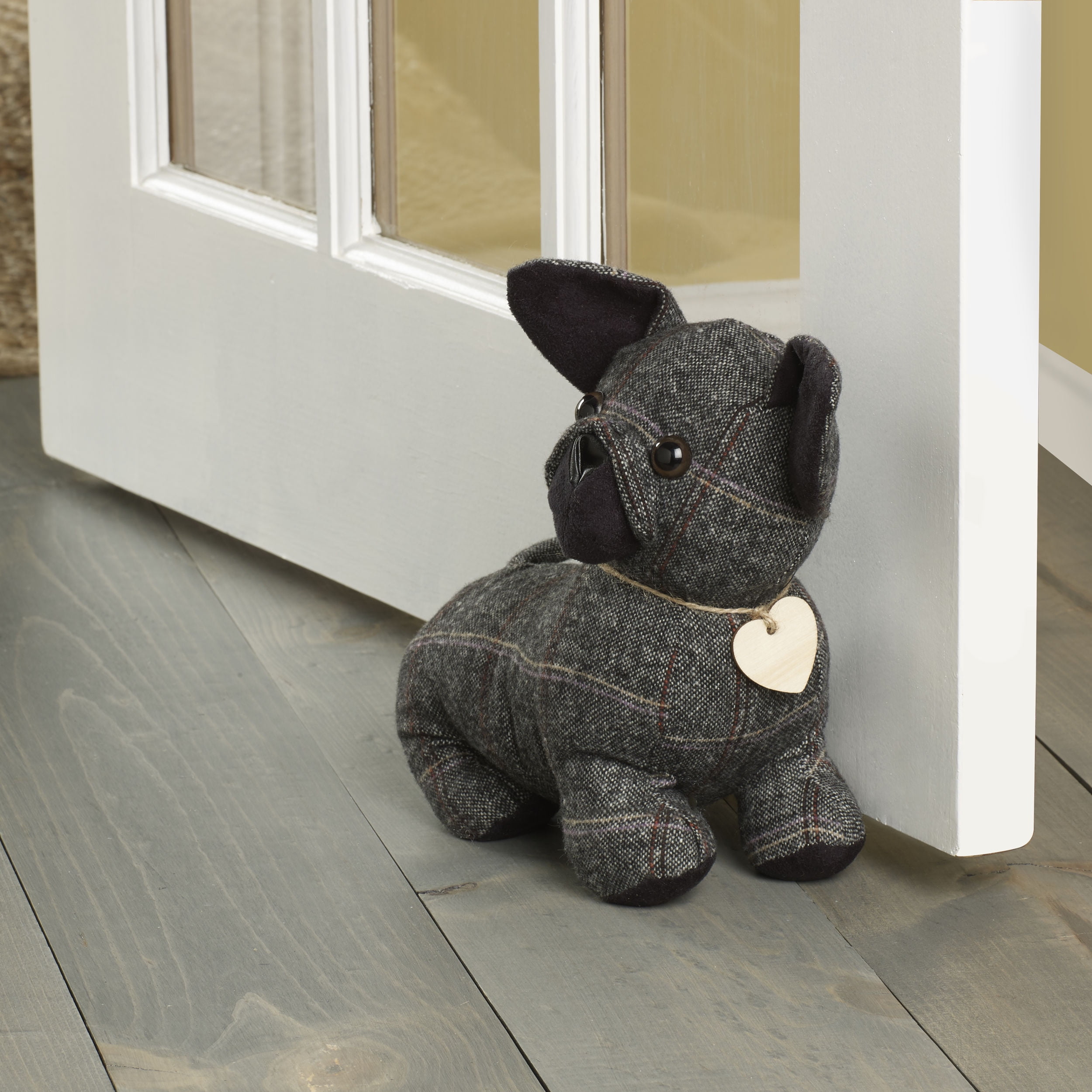 Elements Polyester Grey Dog Door Stopper, 8.5 Inches