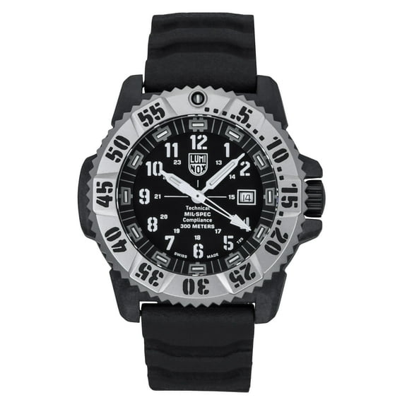Luminox MIL-SPEC Rubber And Nylon Strap Black Dial Quartz Diver's XL.3351.1.SET 300M Men's Watch With Extra Strap