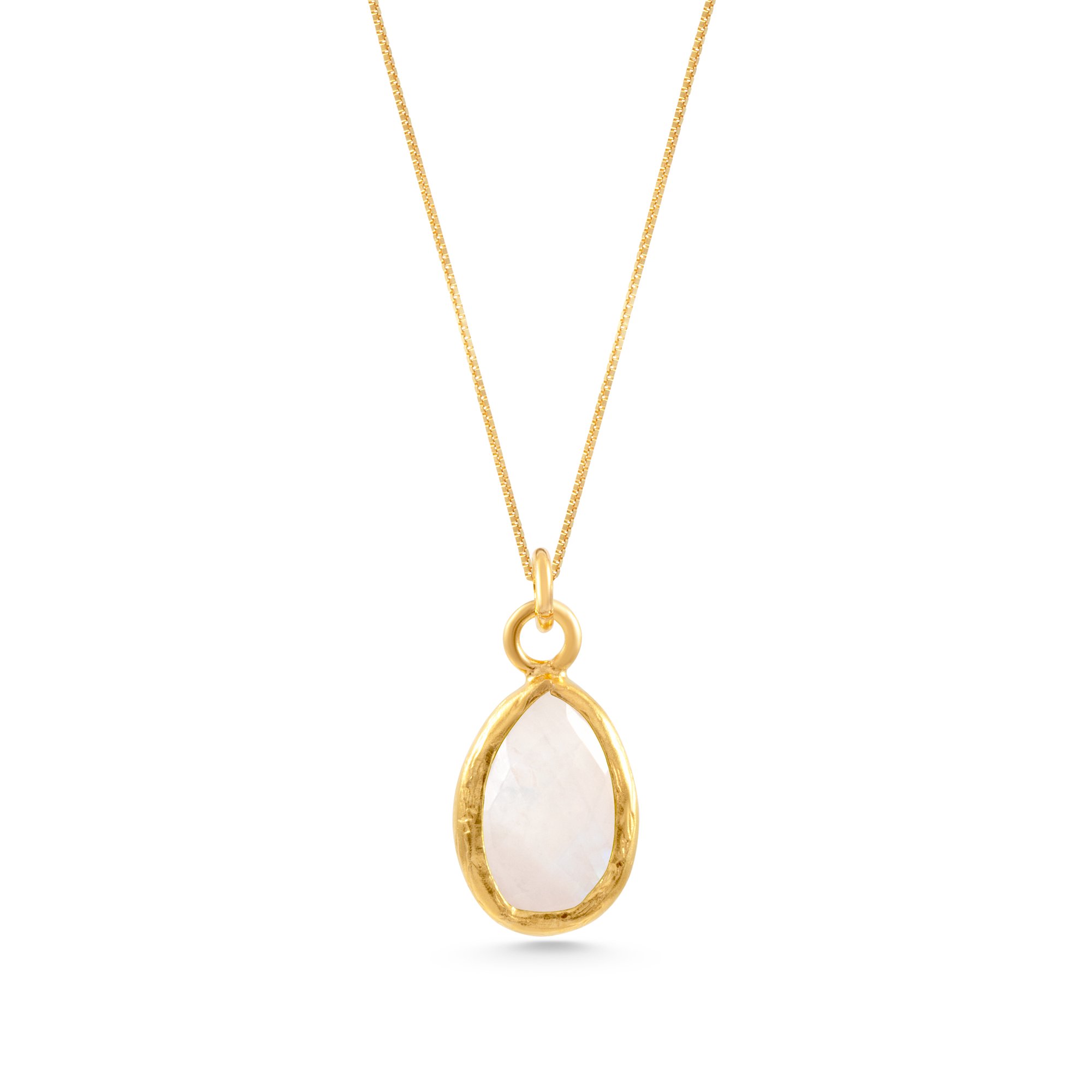 Clear Quartz Teardrop Necklace, Gemstone Necklace, April Birthstone, Crystal Quartz, Everyday Layered Jewelry, Gift For Her