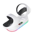 thumbnail image 3 of For PS VR2 Controller Charging Dock with RGB Light, Magnetic Charging Station for VR2 Sense Controllers, Dual Charger Display Stand with LED Indicator, 3 of 5