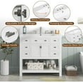 thumbnail image 4 of 36'' Bathroom Vanity with Top Sink,Modern Bathroom Storage Cabinet with 2 Soft Closing Doors and 6 Drawers,Single Sink Bathroom Vanity, 4 of 6