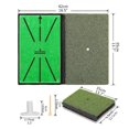 thumbnail image 6 of 2 in 1 Turf Grass Mat， Portable Foldable Hitting Mat，Practice Chipping Mat and Impact Surface Golf Swing Mat with Heavy Rubber Base for Chipping Putting Practice Training Indoor Outdoor, 6 of 7