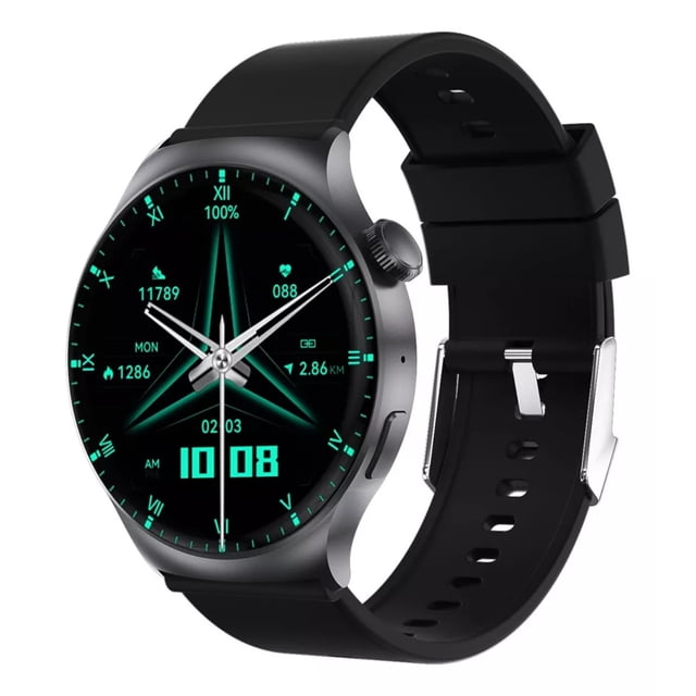 Reloj Dama Inteligente Fralugio Smartwatch Dt4 Mate Para Mujer Nfc Hd Spo2 Negro