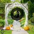 thumbnail image 2 of C-CRAFT Witch & Cat Wind Spinner 12 Inches, Metal Garden Decoration for Outdoor Halloween Party, Wizardess Lovers Gift, Witchy Home Decor, 2 of 4