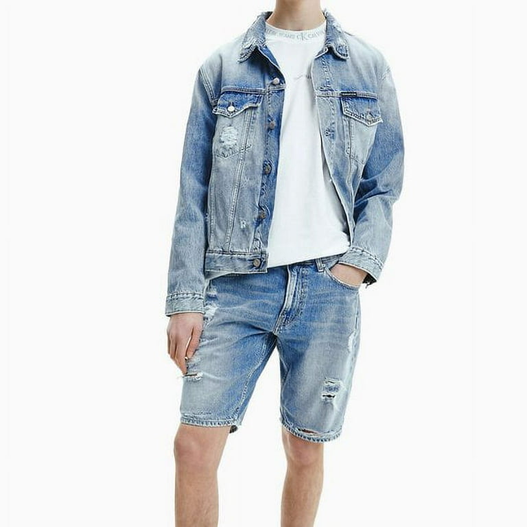 Calvin Klein Regular 90S Cotton Denim Jeans Jacket Blue Logo Calvin Klein Regular 90S Cotton Denim Jeans Jacket Blue Logo
