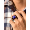 thumbnail image 6 of ChainsProMax Bright Stone Vibrant Square Signet Rings for Men, Stainless Steel/Gold Plated/Black, 6 of 10