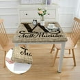 thumbnail image 2 of WYYP Monogrammed Letter Square Tablecloth Waterproof 100% Polyester Fiber 36*36, 2 of 8