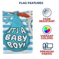 thumbnail image 4 of America Forever Baby Boy Stork Delivery Garden Flag, 12.5 x 18 inch Double Sided, Its A Baby Boy Birth Announcement Newborn Welcome, Blue Nursery Shower Gender Reveal Outdoor Yard Banner, 4 of 4