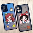 thumbnail image 2 of Matte Case for VIVO Y93 Y91C Y91 Y85 Y77 Y76 Y75 Y73 Y72 Y71 Y53 Y52S Y50 Y35 Y22 Y21 4G 5G Case Funda Cartoon Anime Snow White, 2 of 5
