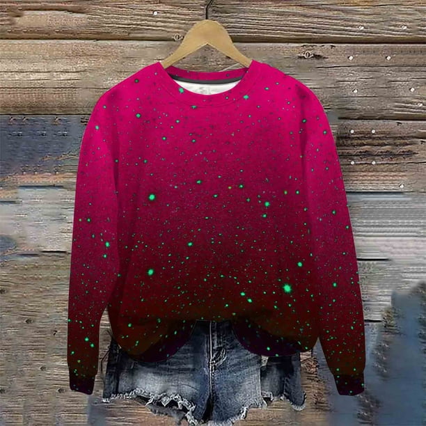 Ailaofu Women's Crew Neck Sweatshirt Long Sleeve Tops Casual Loose Pullover Sweatshirts