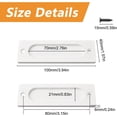 thumbnail image 2 of 2pcs Rectangular Recessed Sliding Door Pulls, 10CM White Flush Pull Aluminum Alloy White Closet Door Finger Pulls with Mounting Screws for Sliding Barn Door, 2 of 5