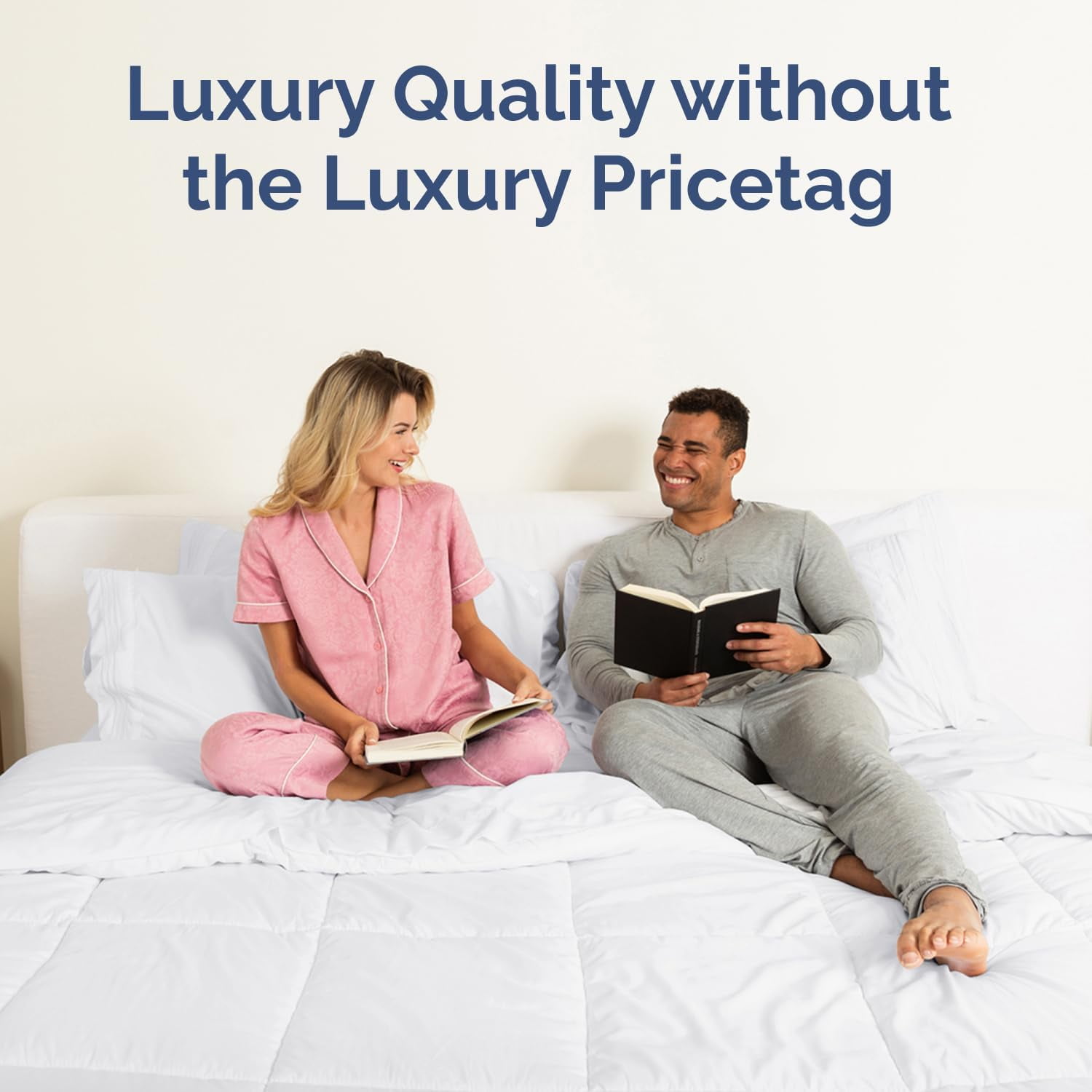 CGK Linens Premium Down Alternative Comforter - Full Size All-Season Fluffy & Cozy Duvet Insert, Beige