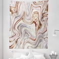 thumbnail image 1 of Marble Tapestry, Digital Watercolor Modern Illustration Waving Effect Splashes Print, Fabric Wall Hanging Decor for Bedroom Living Room Dorm, 5 Sizes, Pale Brown Grey and Rose, by Ambesonne, 1 of 1