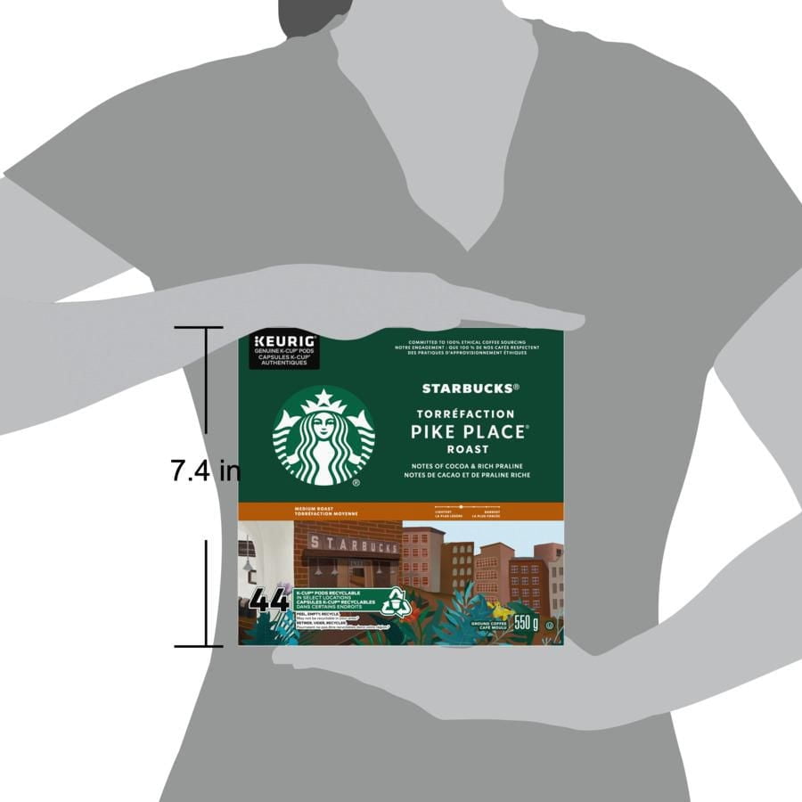 Capsules Starbucks PIKE PLACE Torr. moyenne Keurig K-Cup 44 un. PIKE PL. K-Cup 44 x 12 g 44 unites