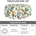 thumbnail image 4 of Easter Tablecloth Round 60 Inch Easter Eggs Table Cloth Gift Cute Bunny Easter Table Clothes Reusable Circle Table Cover for Dining Room Home Decor, 4 of 6