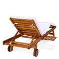 thumbnail image 3 of All Things Cedar TL78-RW Teak Chaise Lounge w/ Royal White Cushion, 3 of 3
