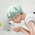 thumbnail image 4 of CIYISON Waterproof Double Layer Shower Caps for Women Keep Hair Dry In Wet, 4 of 17