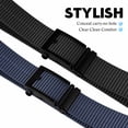 thumbnail image 3 of Amaopus 2 Pack Belts for men, Nylon Web Work Belt with Automatic Buckle, Adjustable for Jeans, Pants, Golf, and Everyday Use, 3 of 7