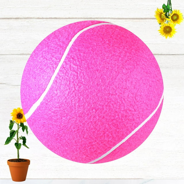 HORIALENCE Inflatable Giant Tennis Ball For Soft Durable Educational Play For Parent Interaction For Fun Pink