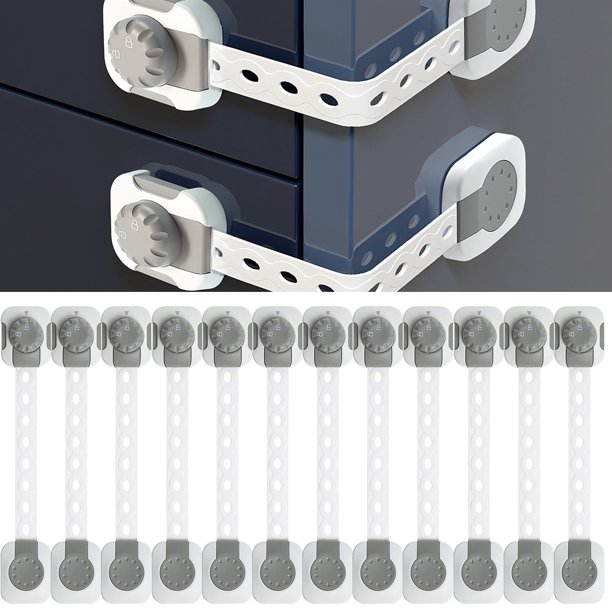 12 Pc Child Safety Strap Locks, Child Safety Proofing, Multi