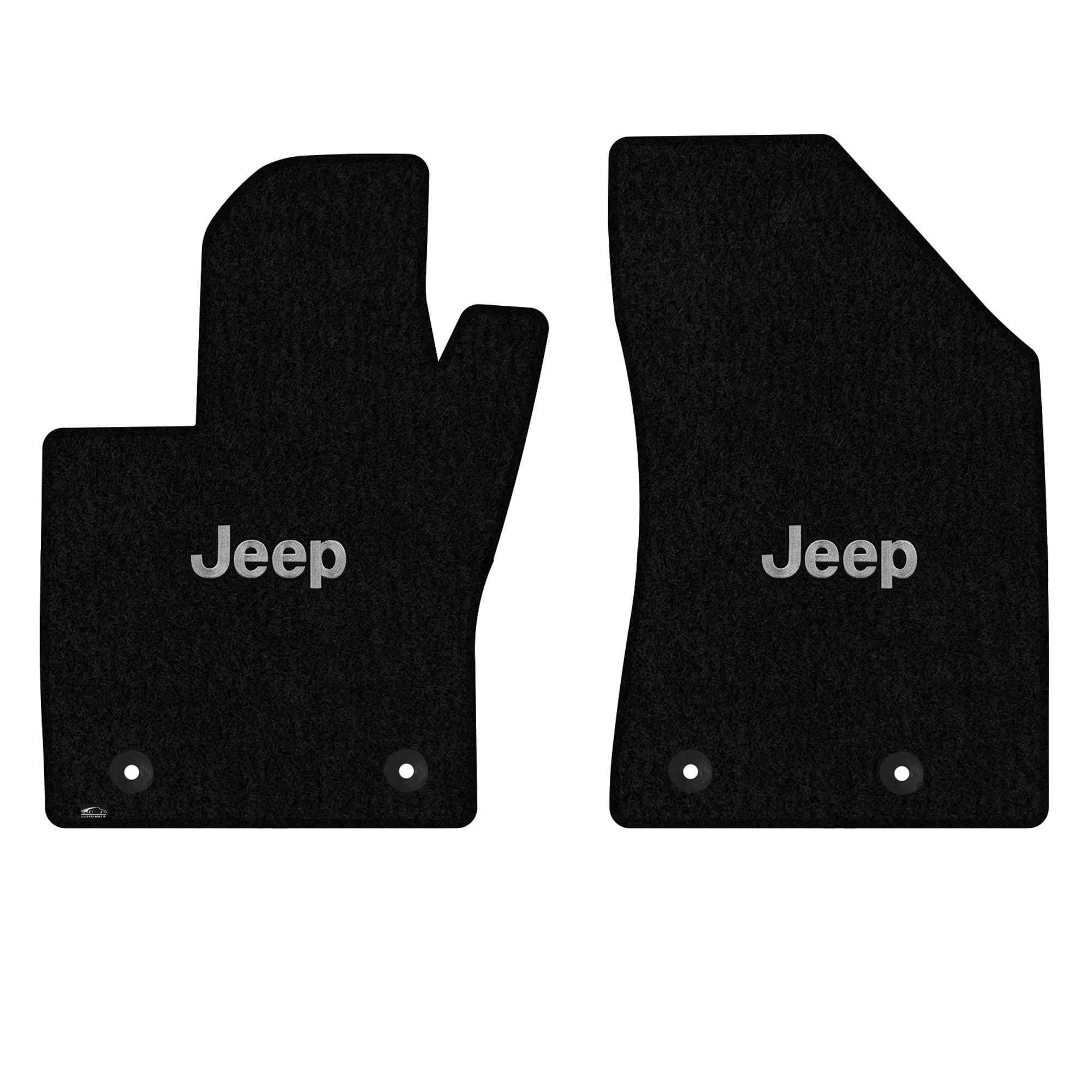 Lloyd Mats Custom Fit Floor Mats for Jeep Compass 2019On LogoMat 2Pc