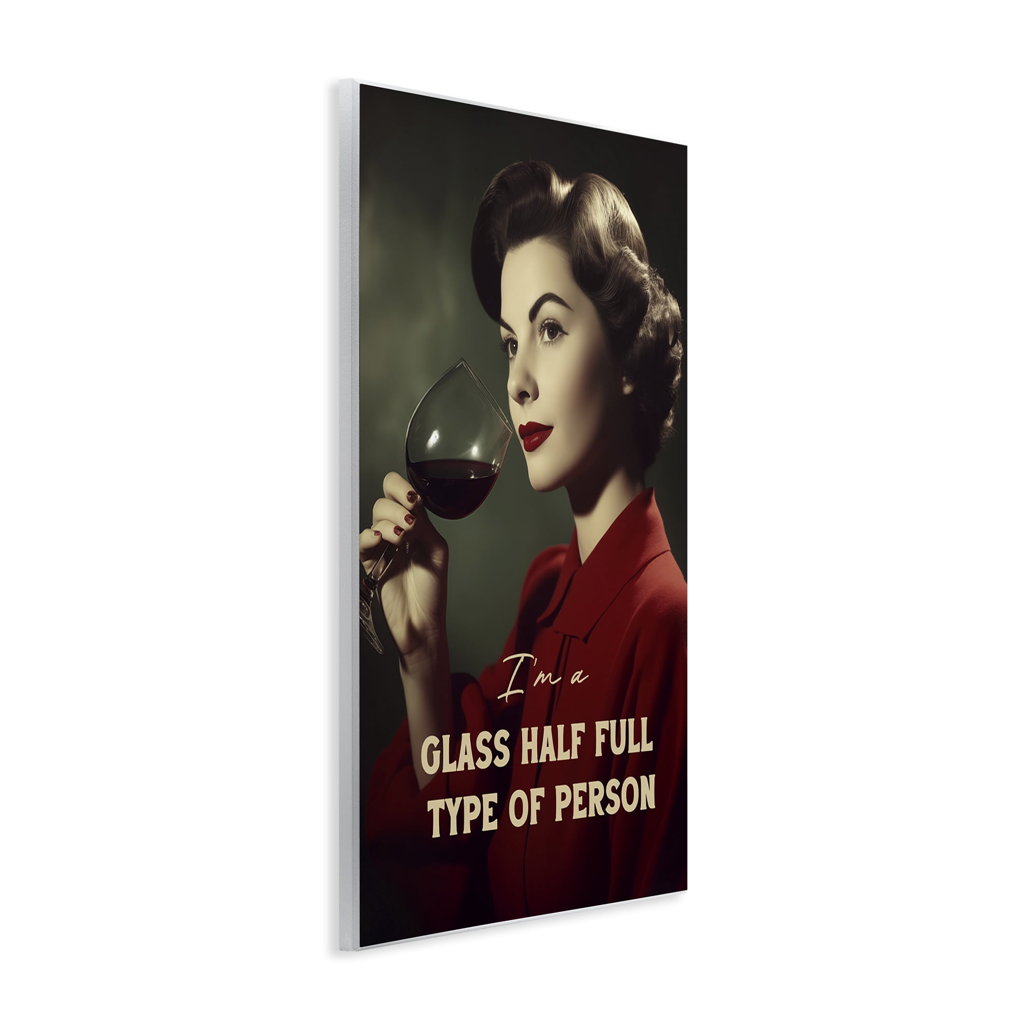 Stupell Industries Glass Half Full Person Wall Plaque Art, design by Andreas Magnusson
