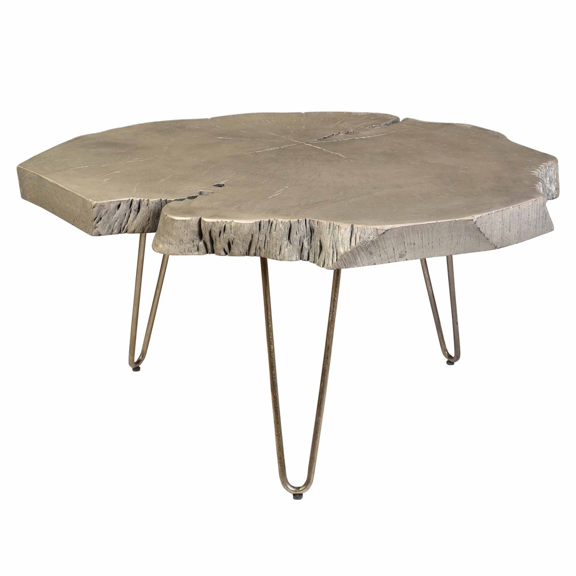 Rustic Modern Solid Wood & Iron Coffee Table