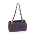 thumbnail image 1 of Pre-Owned CHANEL CC logo Coco mark chocolate bar double chain bag shoulder jersey... (Fair), 1 of 17