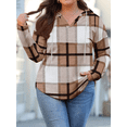 thumbnail image 3 of PINKSIR Womens Plus Size Hoodies Trendy Fall Fashion V Neck Oversized Sweatshirt Tops Clothes,Size 1X-5X, 3 of 10