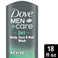thumbnail image 3 of Dove Men+Care Revive Hydrating 3-in-1 Tea Tree Oil Body Wash for Men All Skin, 18 oz, 3 of 6