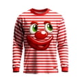 thumbnail image 1 of Chandail en Molleton Décontracté à Rayures Imprimé Col Rond Sans Capuche Chandail à Manches Longues pour Hommes Rouge Xxxxxl, 1 of 5