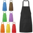 thumbnail image 3 of Opvise Solid Color Oil-resistant Restaurant Home Kitchen Cooking Protective Apron Green, 3 of 8