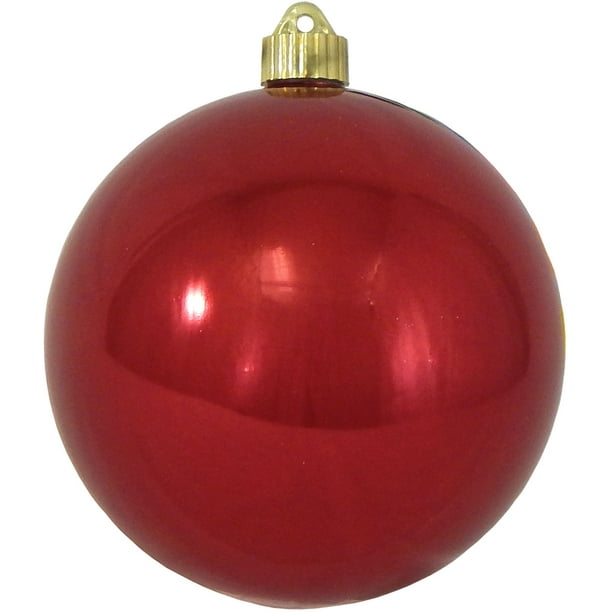 Christmas by Krebs Large Christmas Ornaments Shiny Red 6" (150mm