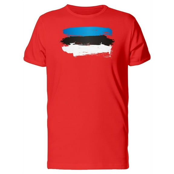 Estonia Flag Painted With Brush T-Shirt Men -Image by Shutterstock, Male Medium