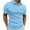 Sky Blue, variant on IYTR Short Sleeve Shirts for Men Leisure Loose Solid Color Classic Tshirt Business Casual Zipper Lapel Mens T Shirts Fashion Blouses(Black,XXXL)