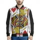 thumbnail image 2 of Chaqueta con estampado de naipes para hombre, chaqueta con cremallera y estampado 3D de póquer, informal, holgada, con cremallera, estilo bomber, 2 of 4