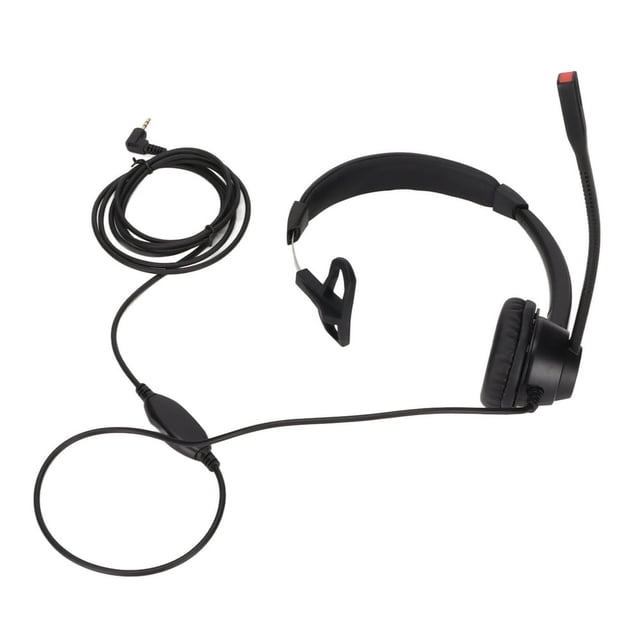 Telephone Headset 2.5mm Plug Noise Cancelling Monaural Communication Headset Flexible To Use For Office