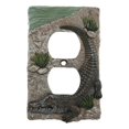 thumbnail image 5 of Pack of 2 Wildlife Bayou Swamp Alligator Double Receptacle Wall Outlet Plate, 5 of 6