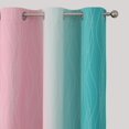 thumbnail image 4 of Cortinas Estelar Textiler Blackout Rosa y Verde Azulado para Sala 107x160 cm, 4 of 9