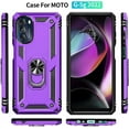 thumbnail image 4 of for Moto G 5G 2022 Case, Motorola Moto G 5G Case with HD Screen Protector, [Military Grade 16ft. Drop Tested] Ring Shockproof Protective Phone Case for Motorola G 5G 2022,Purple, 4 of 13