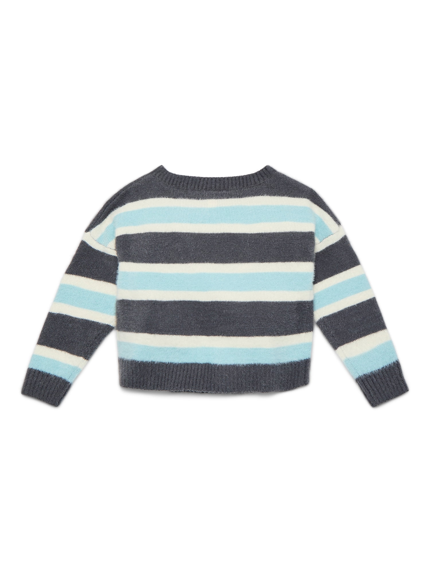 Weekend Academy Girls Striped Sweater with Long Sleeves, Sizes 4-18