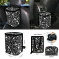 thumbnail image 4 of Renewold Skull Butterfly Floral 15 PCS Car Seat Covers Set for Men Women, with Steering Wheel Cover Seat Belt Pads Trash Bin Sunglass Pocket Rear View Mirror Protector Coasters Key Chain, 4 of 7