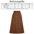 thumbnail image 5 of 1 piece corduroy long skirt-brown-M, 5 of 5