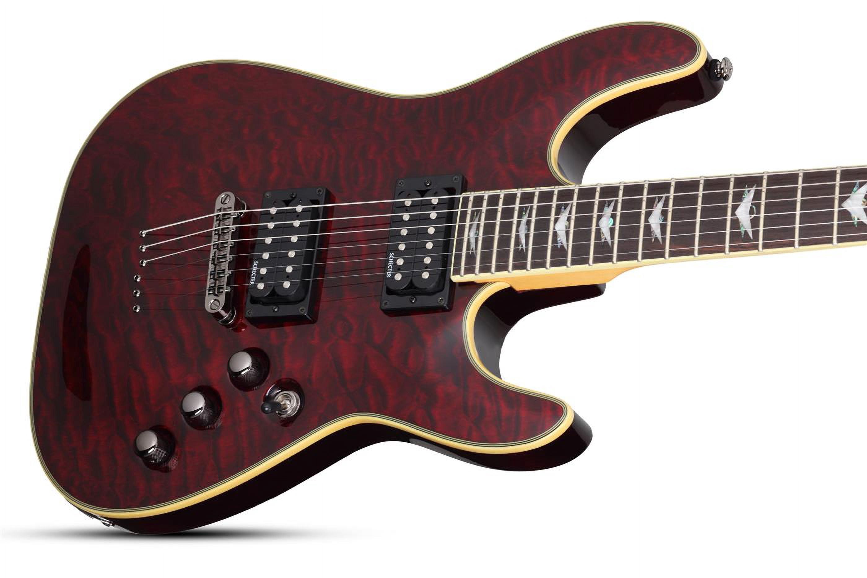Schecter Omen Extreme-6 Series Electric Guitar w/Quilted Maple Top - Black Cherry