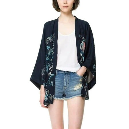 Japanese Lady Kimono - ZEDWELL Harajuku Autumn Women Blouses Japanese Kimono Phoenix Printed Bat Sleeve Loose Cardigan Sun Protection Blouse