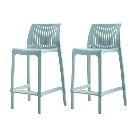 Lagoon Milos Resin Stackable Counter Stool Set of 2